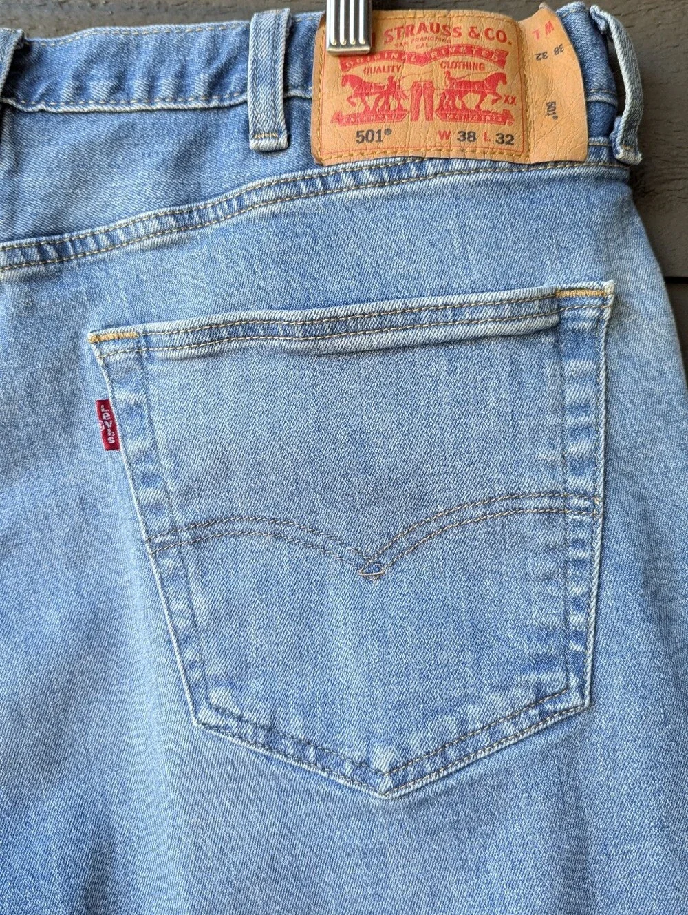 Levi's 501 Men’s Straight-Leg Jeans Size W38L32 Stretch